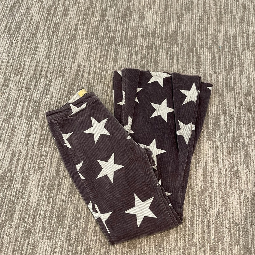 Boutique corduroy star flare pants